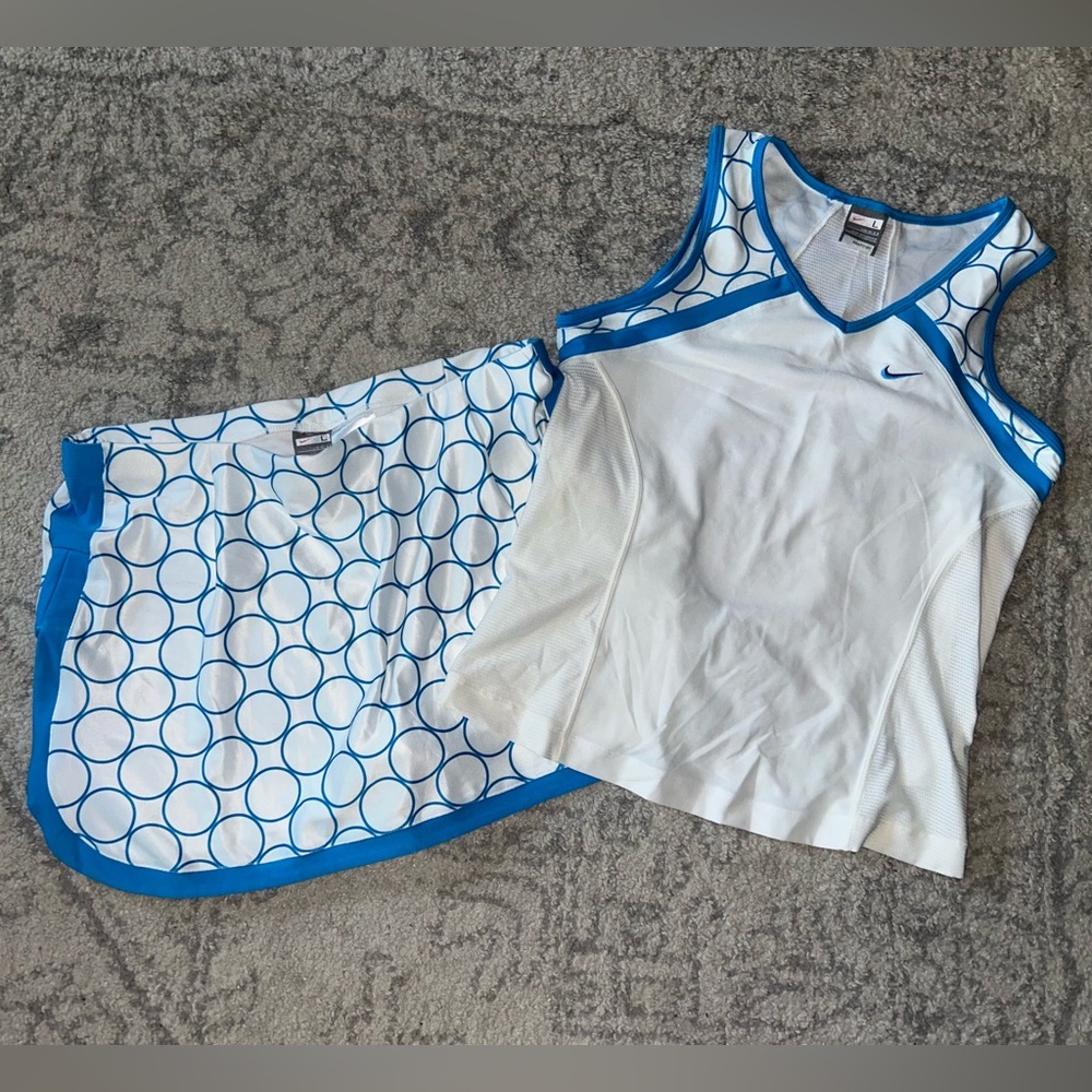 NIKE Womens Skort Tank Outfit Sz Large Pickleball Tennis